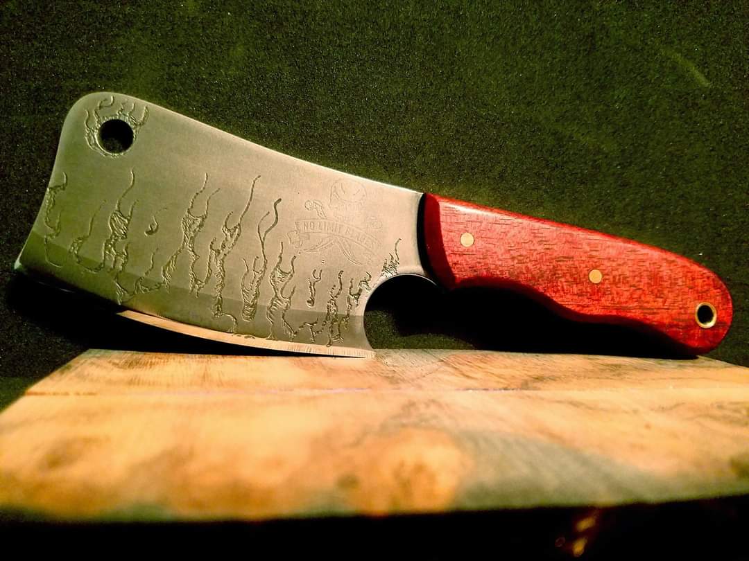 Bocote Damascus Mini-Cleaver