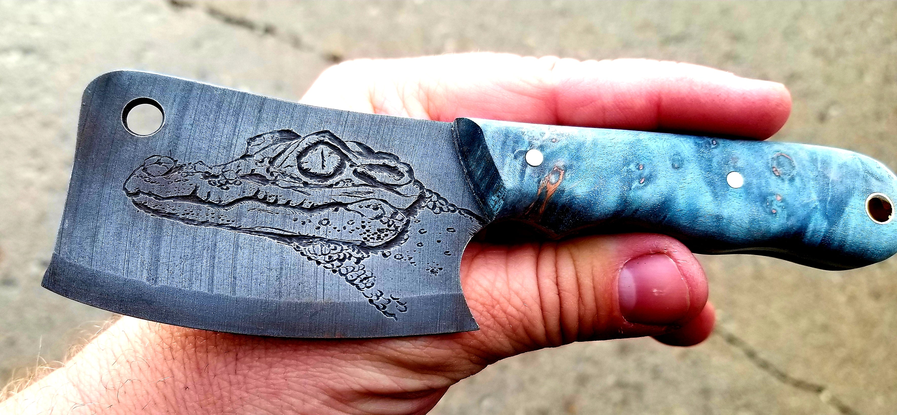 Arrow Freehand Engraved High Carbon Steel Mini CLeaver – No Limit